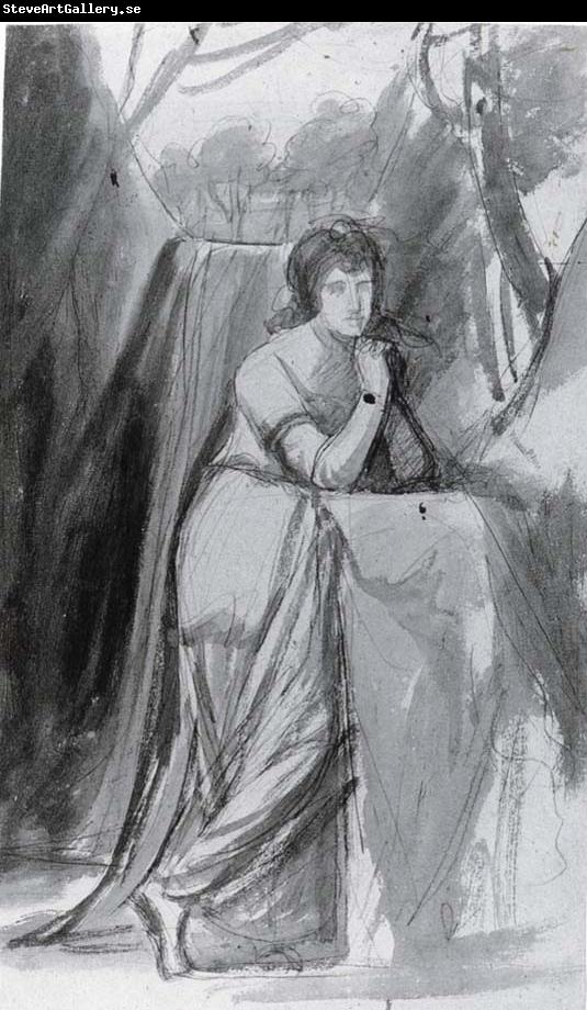 George Romney Study for Portrait of Sarah Siddons